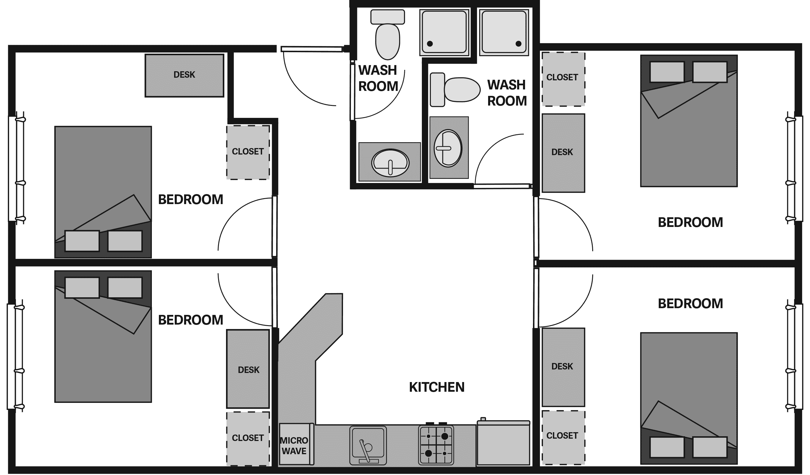 四居室平面图